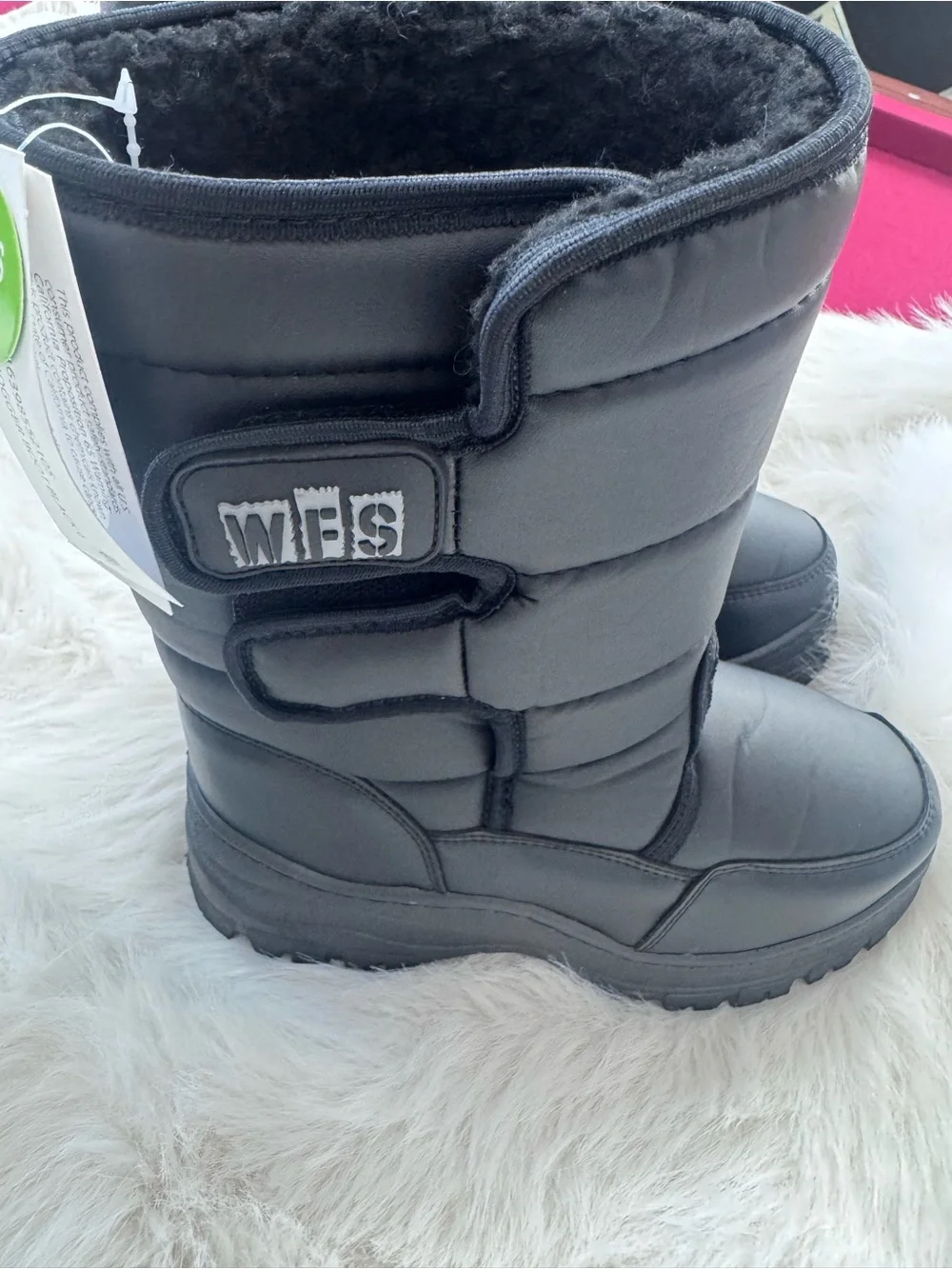 WFS Kids Black Snow & Rain Boots